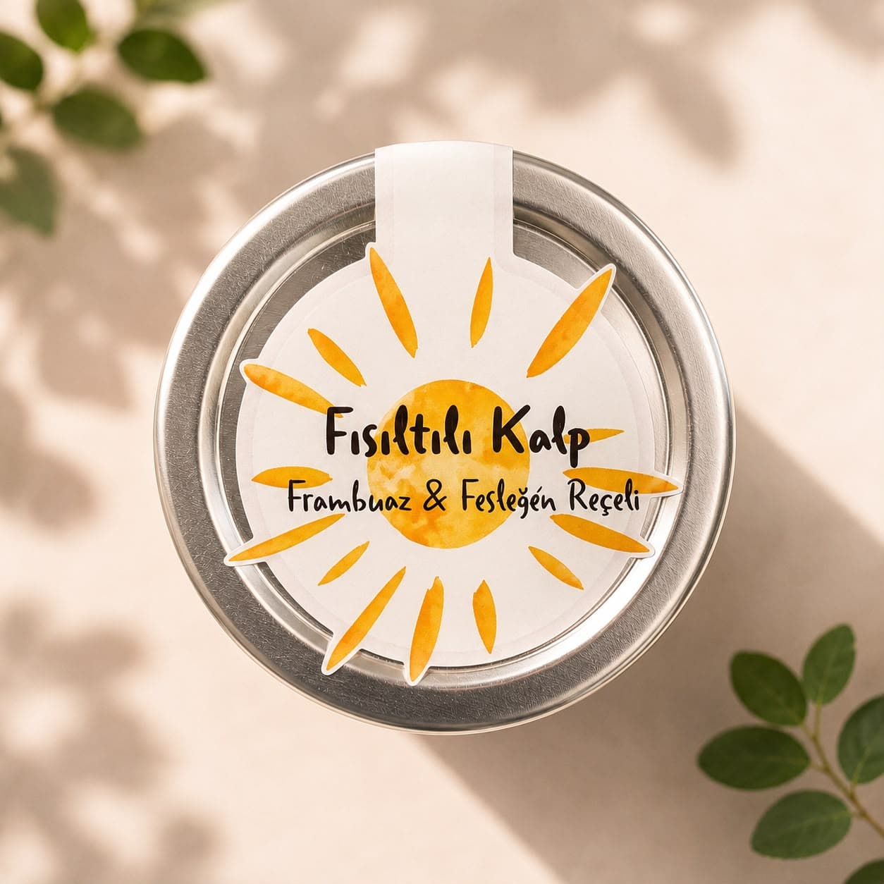 Fısıltılı Kalp, frambuaz ve fesleğen yazılı kapak